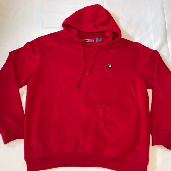 Vtg All Red Hoodie Mens Sz M 